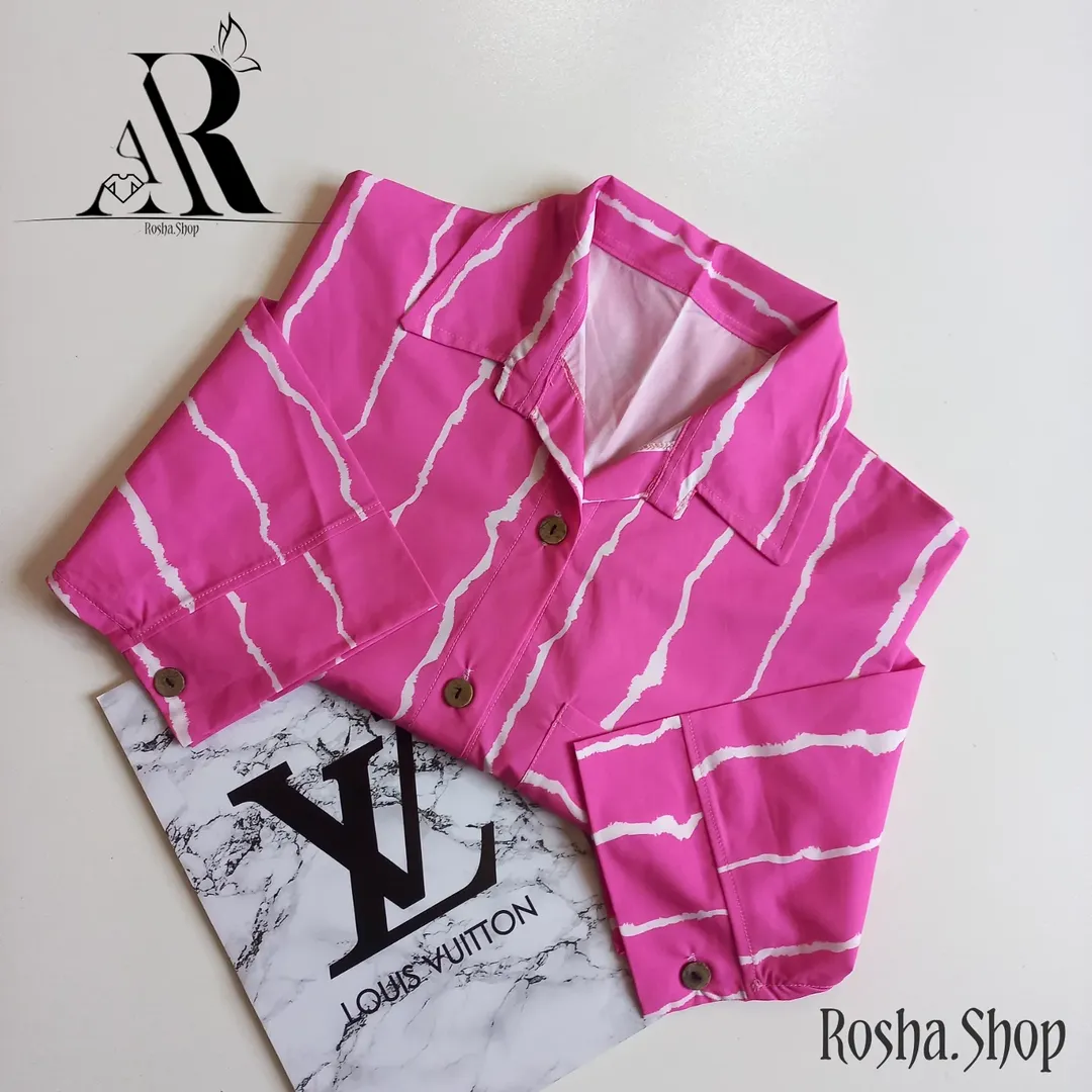 شومیزمانتویی زنانه راه راه پری😍🌈