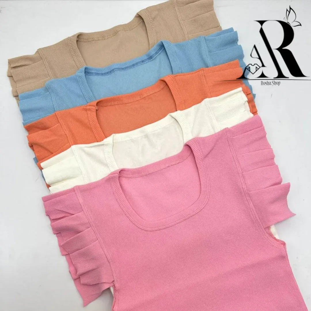 تاپ دخترونه عروسکی یقه خشتی🧚‍♀️💕