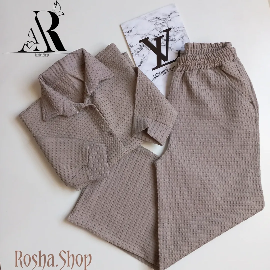 ست شومیزشلوارپاییزه کاوالی🤎🍂