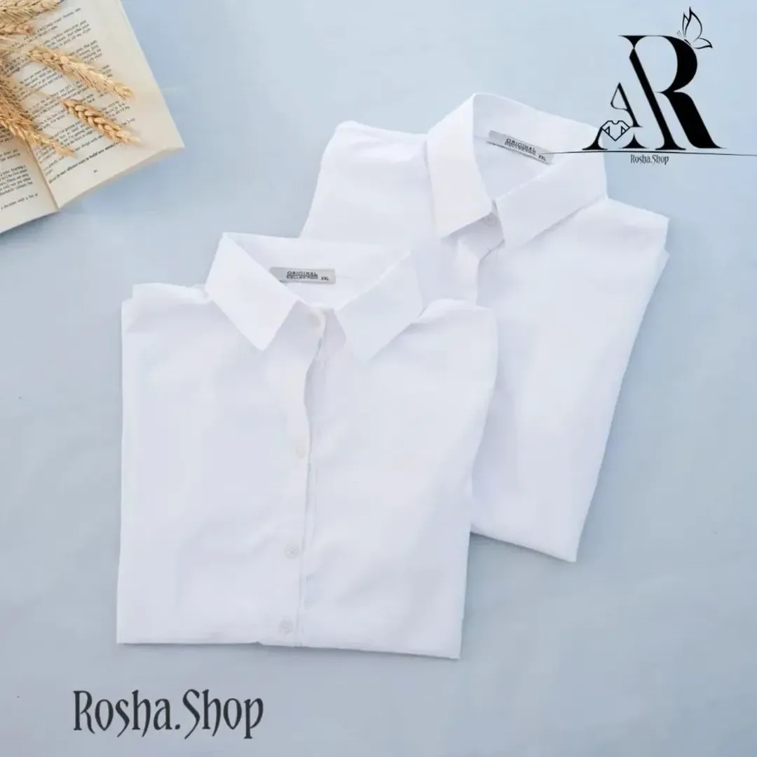 شومیز سفید ساده🤍🤌🏻