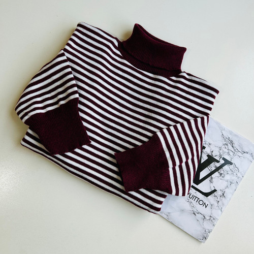 بلوز بافت یقه اسکی راه راه😍