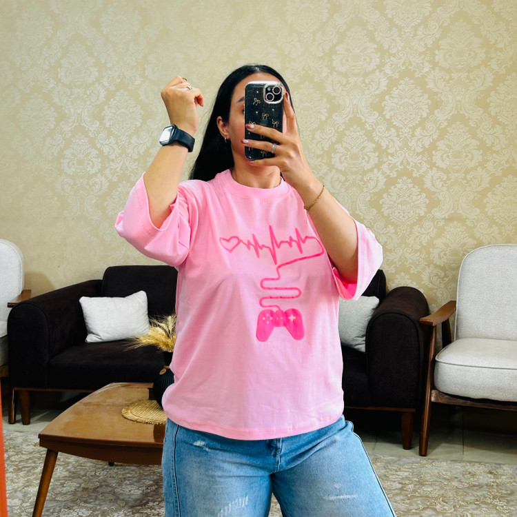 تیشرت باکسی دخترانه🎮🥰