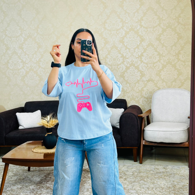 تیشرت باکسی دخترانه🎮🥰