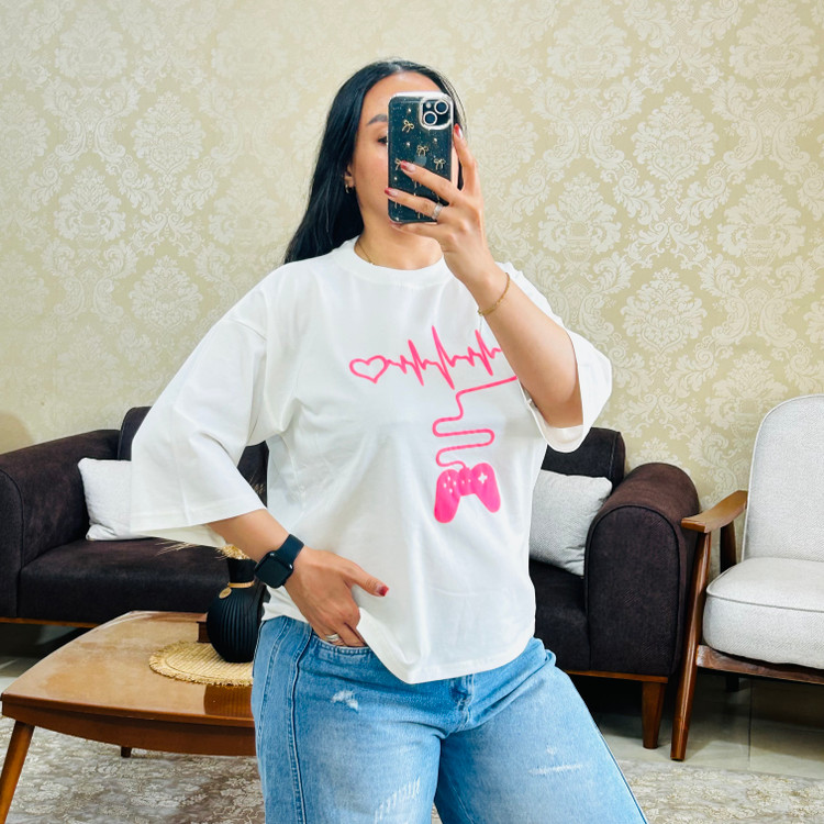 تیشرت باکسی دخترانه🎮🥰